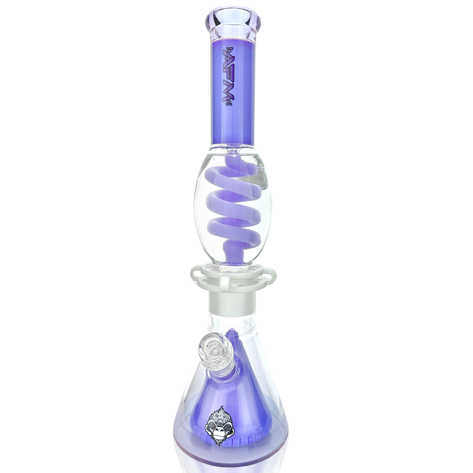 16" AFM Glass UFO Pyramid Glass Freezable Coil Beaker Bong