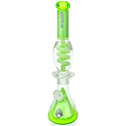 16" AFM Glass UFO Pyramid Glass Freezable Coil Beaker Bong