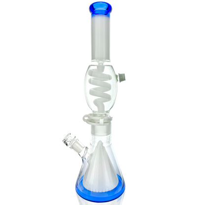 16" AFM Glass UFO Pyramid Glass Freezable Coil Beaker Bong